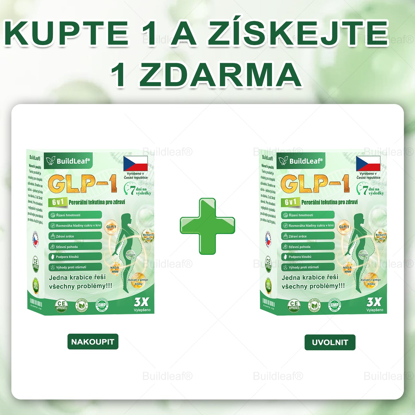 BuildLeaf® GLP-1 6-v-1 Health Solution Perorální tekutina (Pouze jednou denně, viditelné změny za 7 dní) ✅ Pro obezitu, kardiovaskulární onemocnění, cukrovku, spánkovou apnoe, zdraví střev, problémy s klouby a další (Copy)