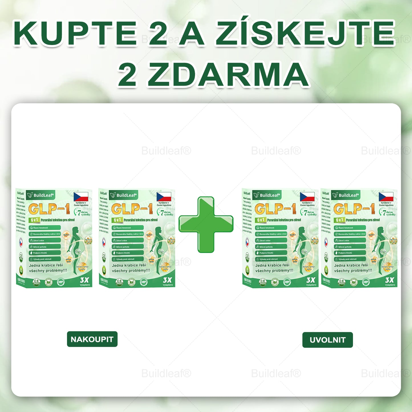 BuildLeaf® GLP-1 6-v-1 Health Solution Perorální tekutina (Pouze jednou denně, viditelné změny za 7 dní) ✅ Pro obezitu, kardiovaskulární onemocnění, cukrovku, spánkovou apnoe, zdraví střev, problémy s klouby a další (Copy)