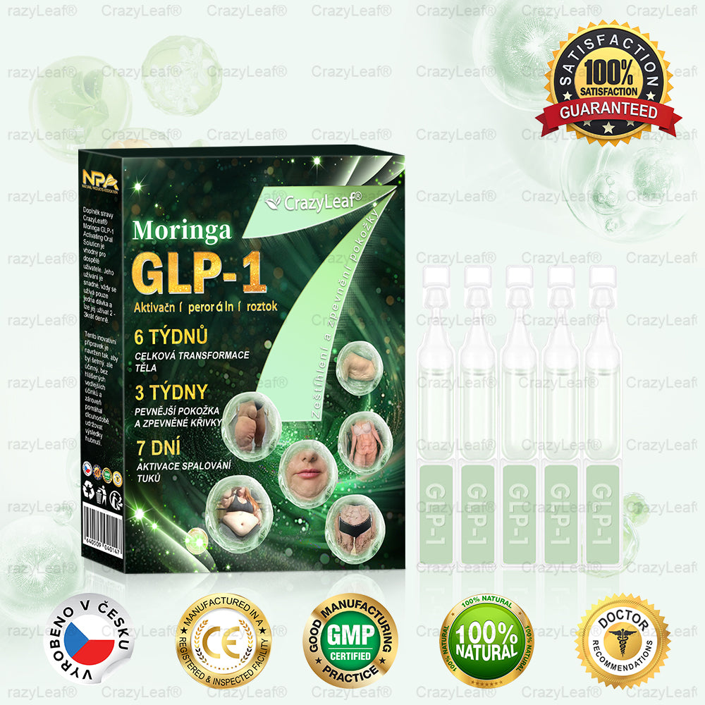 Oficiální obchod|CrazyLeaf® Meglutide GLP-1 aktivační perorální roztok - Moringa • NAD+ • Yerba Maté - přírodní podpora hubnutí, proti stárnutí a metabolismu cukru