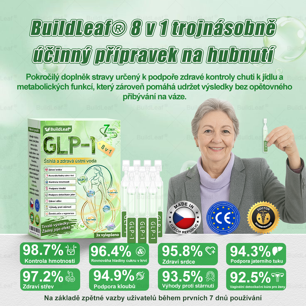𝑩𝒖𝒊𝒍𝒅𝑳𝒆𝒂𝒇® 𝑮𝑳𝑷-1 8-𝒊𝒏-1 𝑺𝒍𝒊𝒎 & 𝑯𝒆𝒂𝒍𝒕𝒉𝒚 Ú𝒔𝒕𝒏í 𝒓𝒐𝒛𝒕𝒐𝒌(Jednou denně, viditelné výsledky za 7 dní). Podporuje boj s obezitou, zdraví kardiovaskulárního systému, diabetes, zdraví střev (Copy)