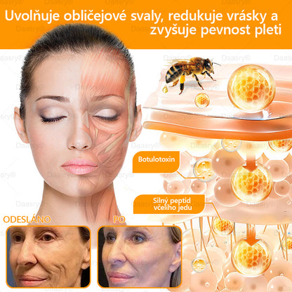 🔥 🗽Klinicky ověřeno: Daasry® Bee Venom Treatment Cream s peptidy včelího jedu, botulotoxinem, kyselinou hyaluronovou a kolagenem💧. Cílí na vrásky, jemné linky, ochabnutí pleti, strie, tmavé skvrny – zpevňuje, liftinguje a další účinky.