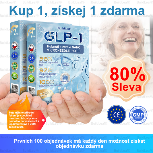 Oficiální obchod | Buildleaf® Tirzepatide Nano Mikroneedlový Náplast s kolagenem a Matrixyl 3000 | Proti obezitě, povolené pokožce, vysokému krevnímu tlaku, cukrovce, tukové játrech, bolesti kloubů, mozkové mlze, nízké energii, tělesné bolesti a dalších